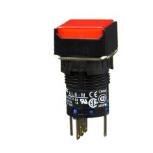 Original Brand Push Button Switch16MM Mounting Hole Momentary AL6Q-M14GC RC 24V 5Pin AL6-M
