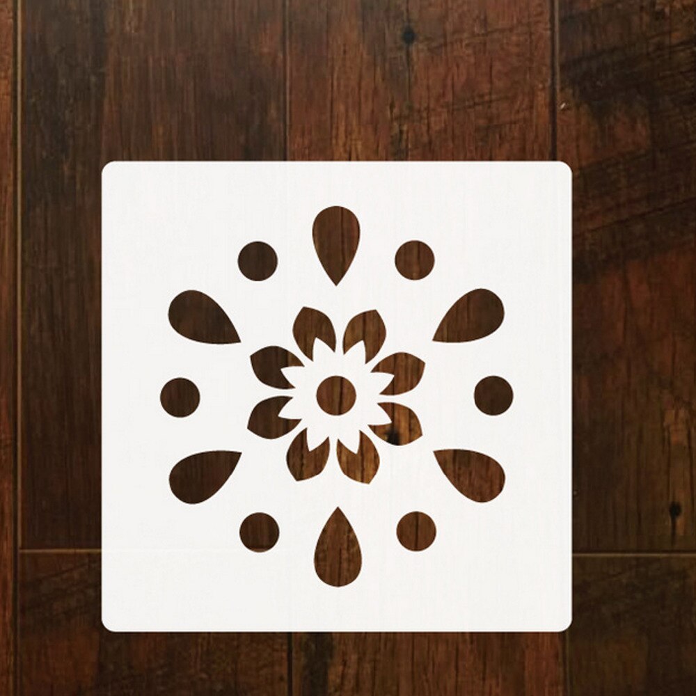 16 st mandala prickverktyg mallar stencilset själv för gör-det-själv måla rita rita konst hantverksprojekt tillbehör