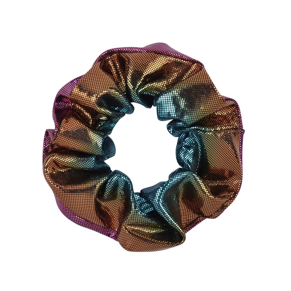 Bandana de piel sintética para niña y mujer, bandas elásticas para pelo, coletero, accesorios para el cabello, color dorado y negro, novedad de: 3