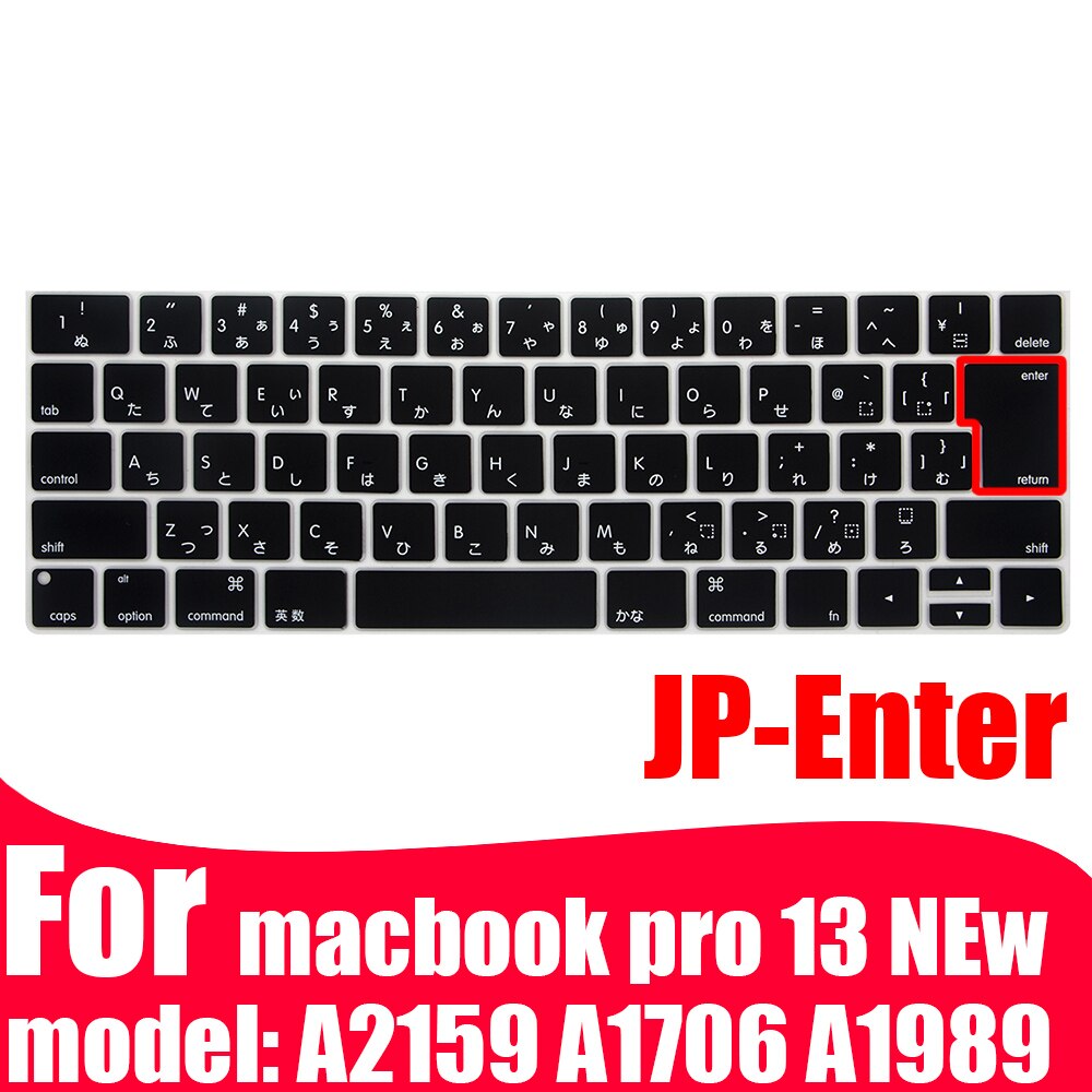 Japanese Laptop keyboard cover protector for macbook pro13 A2159A2289 For macbook air13 A2179 A1932 Keyboard case laptop skin: A2159 A1706 A1989