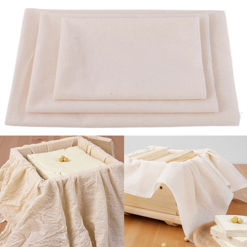 Tofu Cloth White Cotton Gauze Muslin Cheesecloth Fabric Butter Cheese Wrap Cloth Kitchen Tools Cheese Grater Home Tool