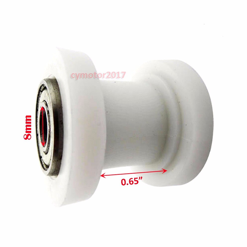 1pcs Pit Bike 8/10mm Red Nylon Chain Roller Guide 420 428 Bearing 110 125cc 140cc 160cc