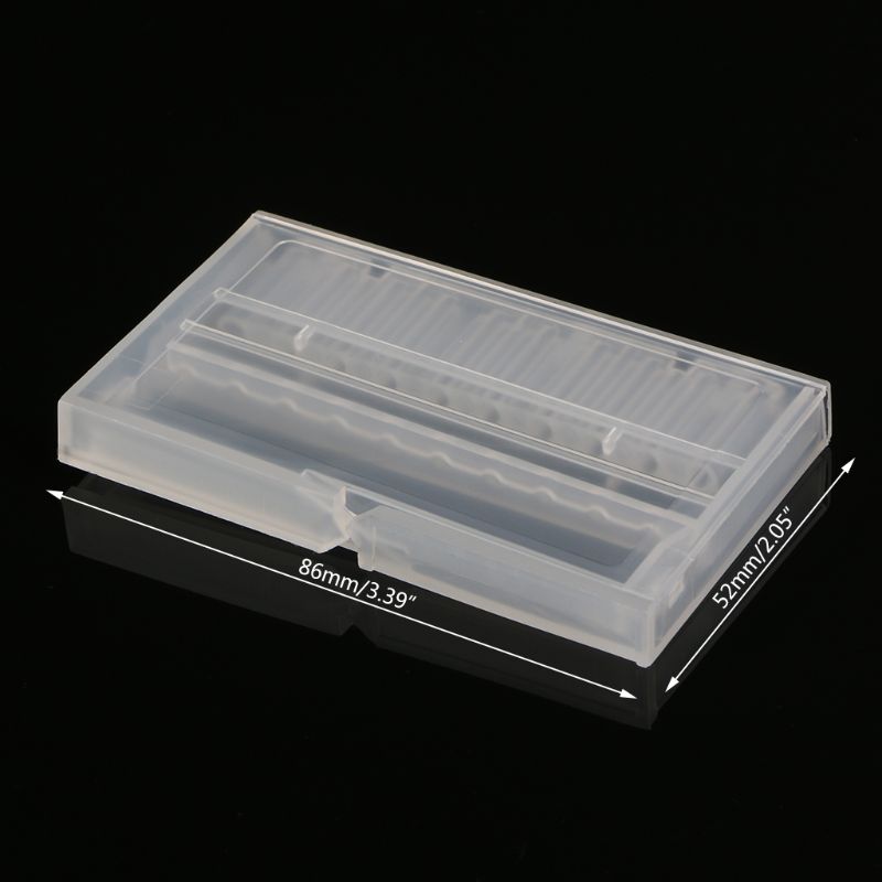 10 Holes Nail Drill Bit Case Plastic Empty Storage Box Milling Cutters Holder Case