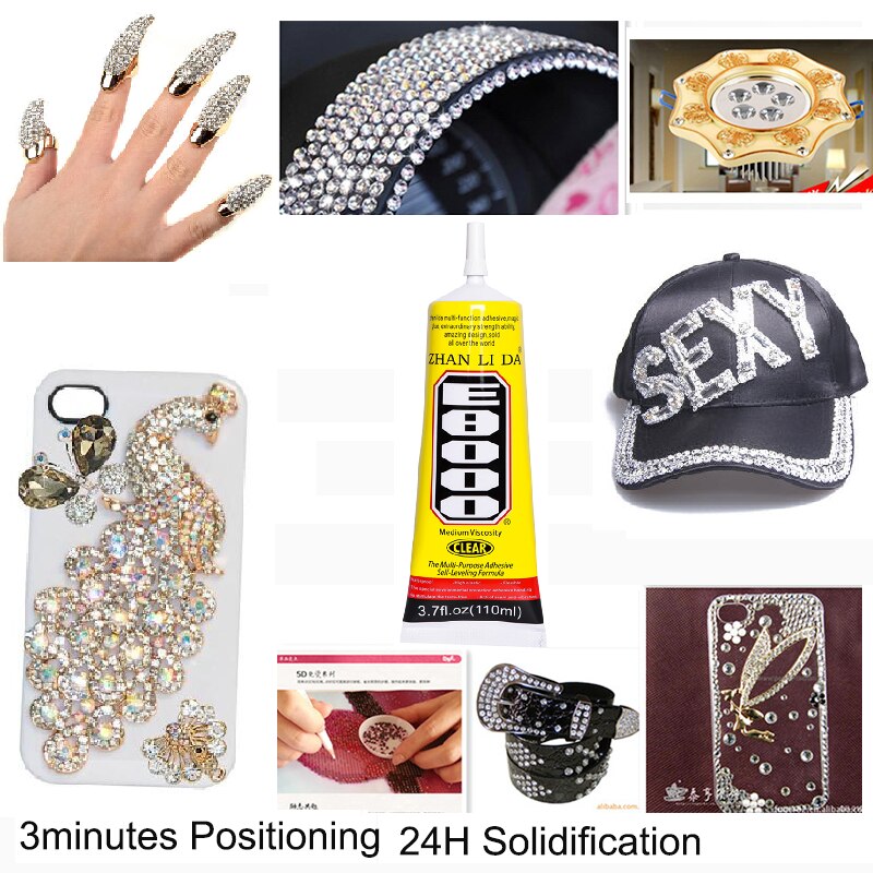 110Ml E8000 Super Mobiele Telefoon Screen Lijm Kleding Textiel Stof Rubber Component T7000 T8000 T5000 B7000 Sieraden Bead Lijm