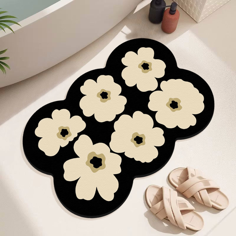 Bathroom Diatom Mud Floor Mat Toilet Carpet Entry Door Mat Toilet Toilet Door Absorbent Non-slip Foot Mat