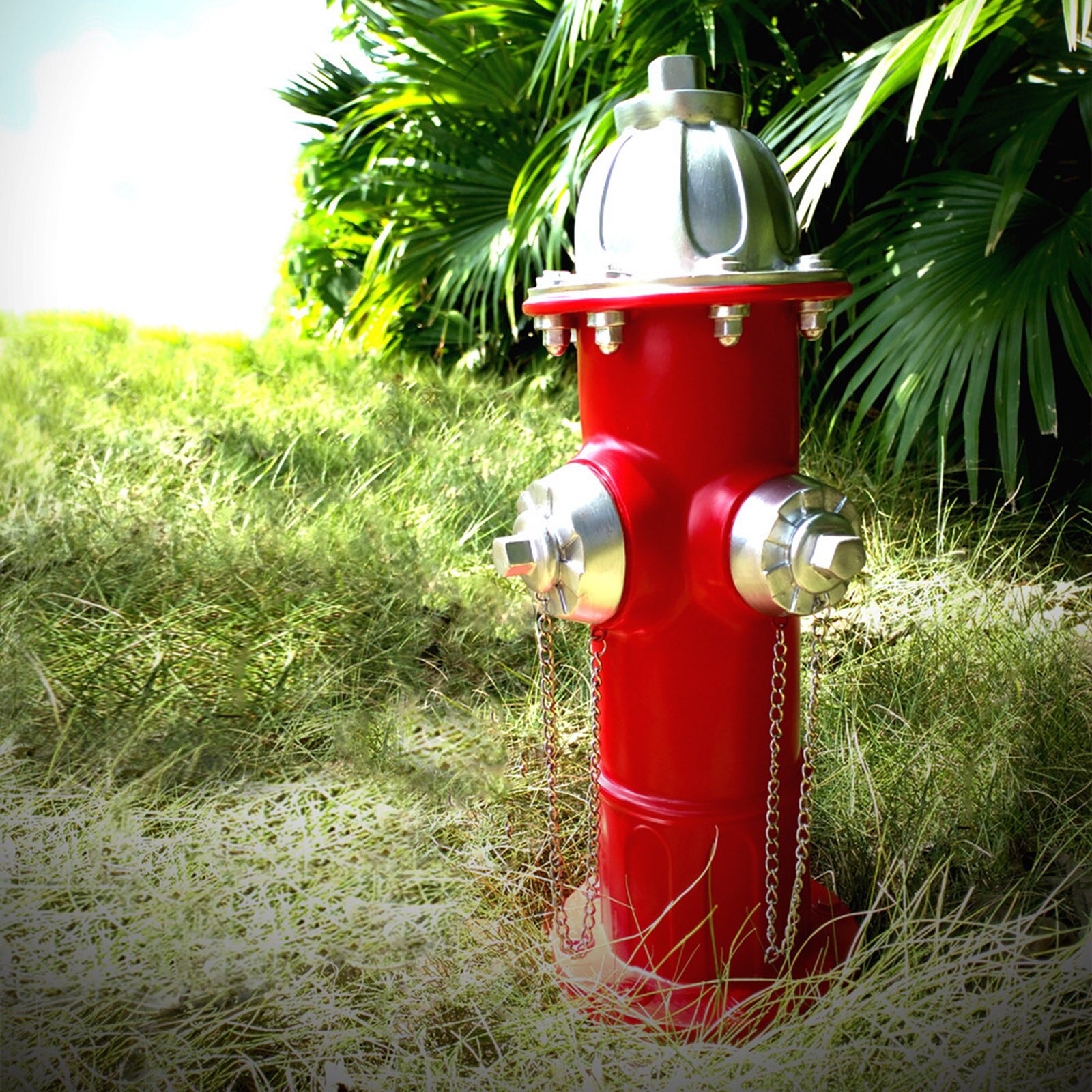 Garden Statue Fire Hydrant Yard Outdoor Sculpture Decor Dog Pee Post Training Decoration Ornaments Fairy Garden Photo Props