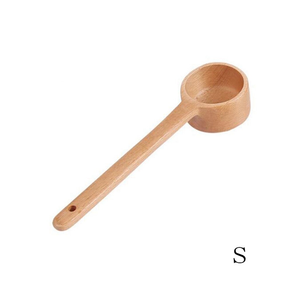 Long handle Wooden Coffee Scoop Kitchen Cooking Tool Seasoning Spoon Home Supplies Japan Style Tableware: S