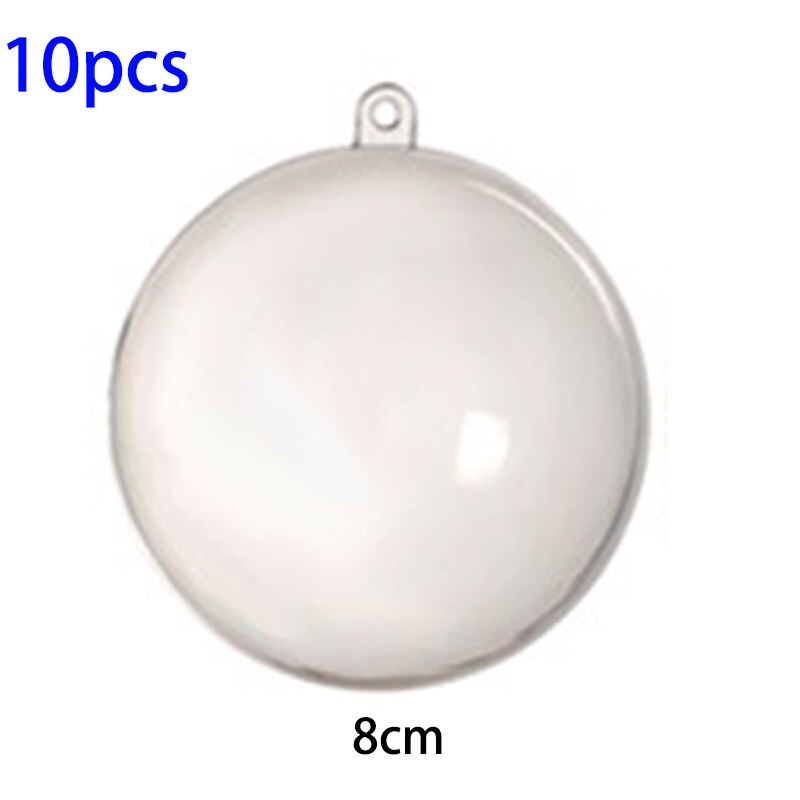 10Pcs Transparant Kerstballen Kerstballen Invulbare Xmas Boom Decoratie Display