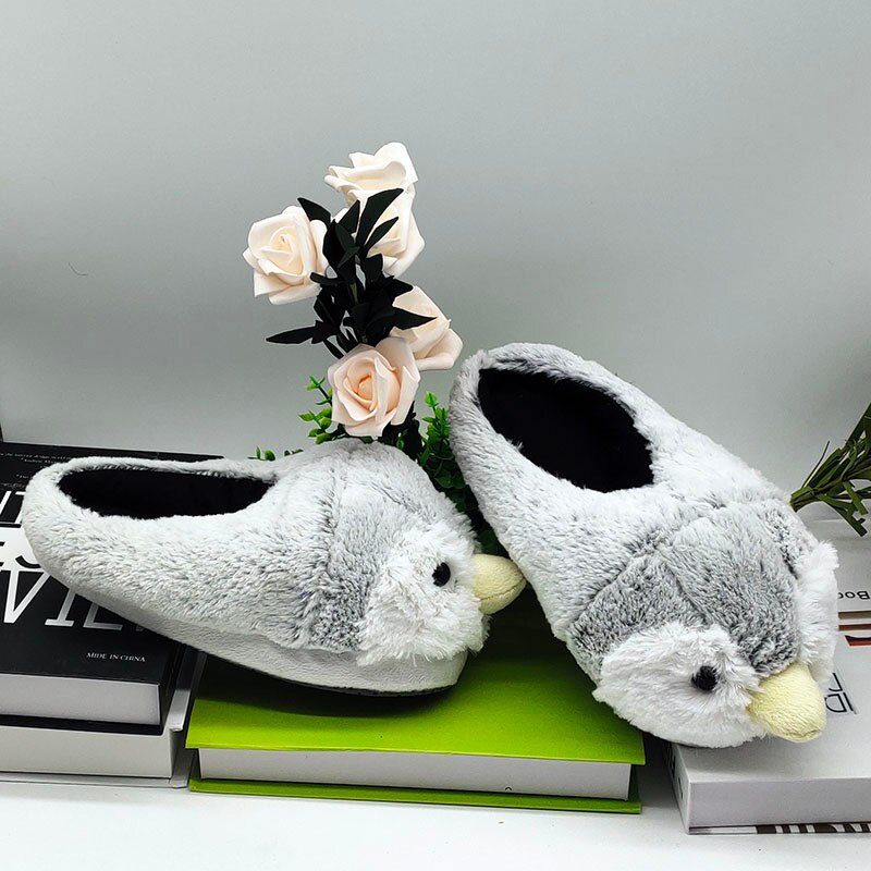 Pingwin kapcie futrzane drewno grunt buty mężczyźni kobiety kapcie zimowe niestandardowe kapcie domowe kapcie robić domu dzieci kryty