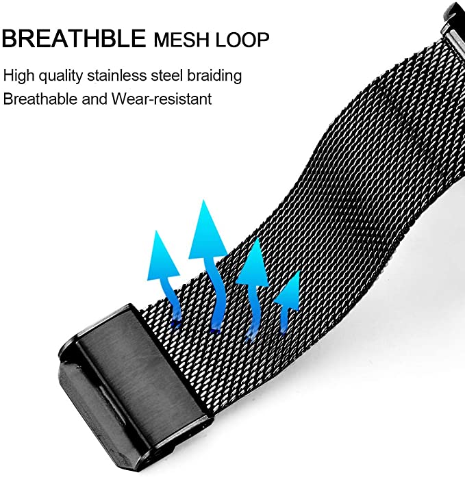 Rustfrit stål urrem til garmin venu sq milanese rem til garmin venu sq smartwatch armbånd udskiftning armbånd correa