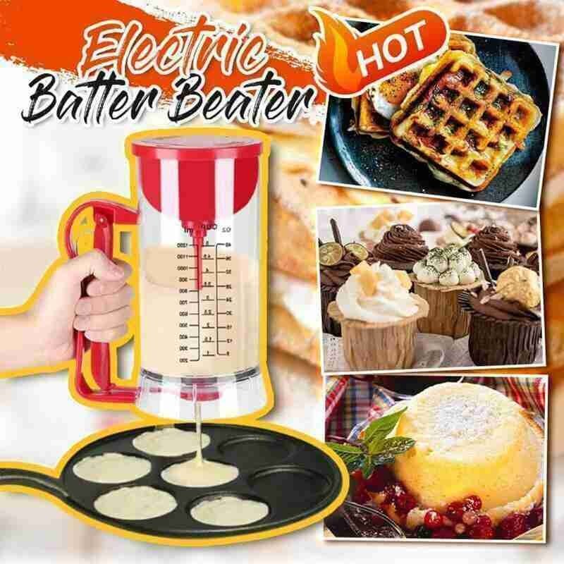 Electric Powered Batter Mixer Dispenser Pancake Batter Dispenser Cupcake Waffle Batter Maker Machine Kitchen Tools Batter Mixer