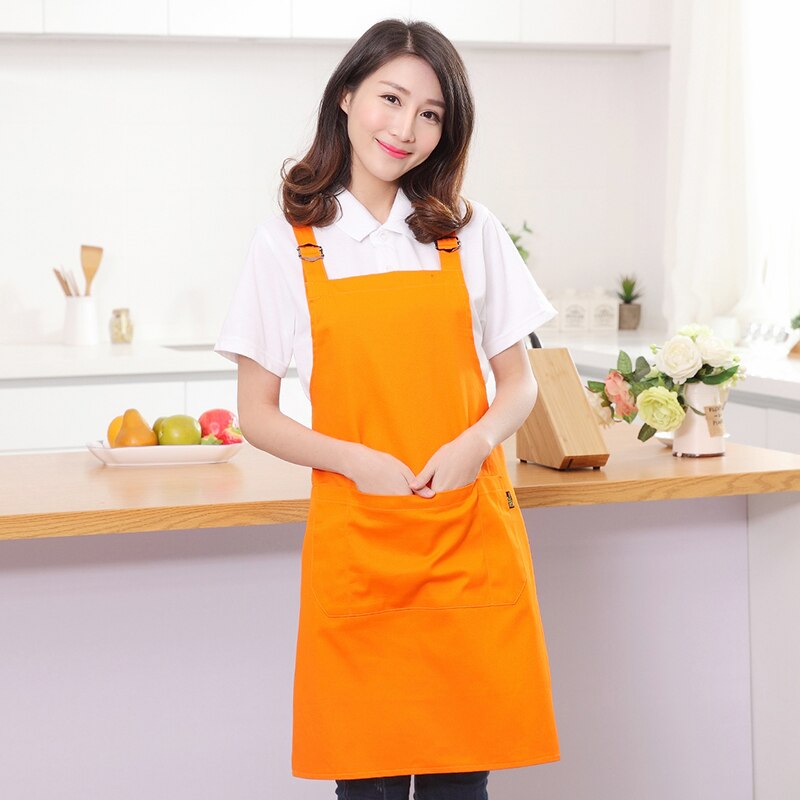 Waterproof apron kitchen cafe milk tea Nail Art shop Cotton aprons men and women chef Waiter Restaurant Overalls aprons