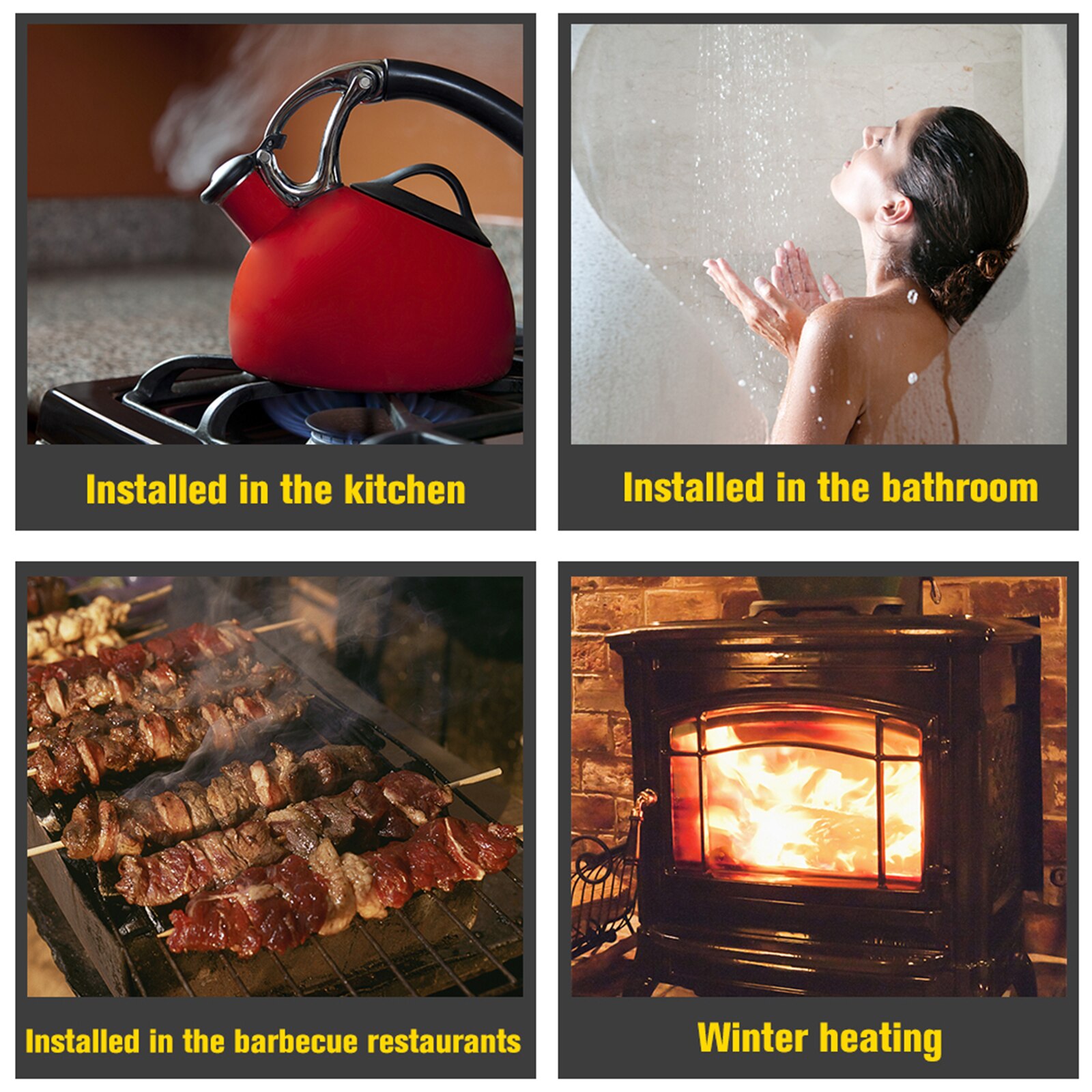 Wifi rookmelder slimme brandmelder sensor draadloos beveiligingssysteem smart life app bediening smart home voor keuken/winkel/hotel