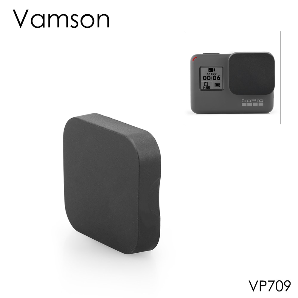 Vamson voor Gopro Hero 7 Zwart 6 5 Beschermende Lens Case Accessoires Bescherming Cover Cap Zwart Voor Gopro Hero 5 camera VP709