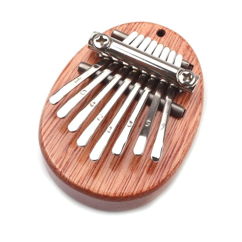 2021 Hot 8 Key Mini Kalimba Finger squisito pollice pianoforte musicale Marimba strumento musicale in legno acrilico ciondolo buon regalo: C