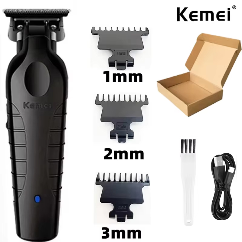 Kemei KM-2296 KM-2299 KM-1102 Hair Clipper Kit Electric Shaver Male Hair Cutting Machine Men’s Trimmer Machine: black