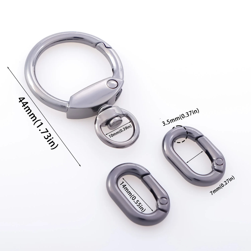 Ensemble de porte-clés robuste: Clips multifonctionnels à anneau en D et mécanisme de verrouillage sécurisé pour système de gestion des clés de bureau