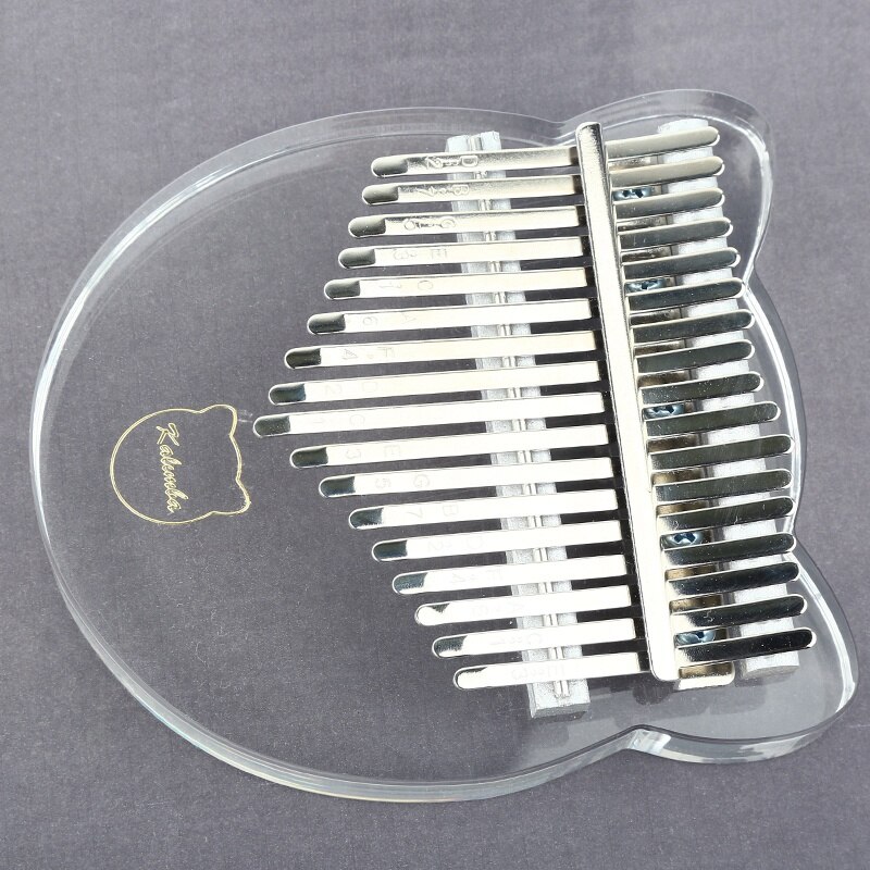 Kalimba de 17 teclas, Piano de pulgar acrílico, 17 teclas, instrumento de teclado transparente Mbira
