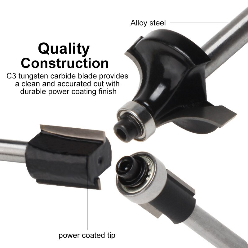 12 sztuk frezowanie nóż robić drewna frezy 6mm przyrząd robić cięcia drewna s frez wiertła robić drewna frez przyrząd robić cięcia drewna 6mm