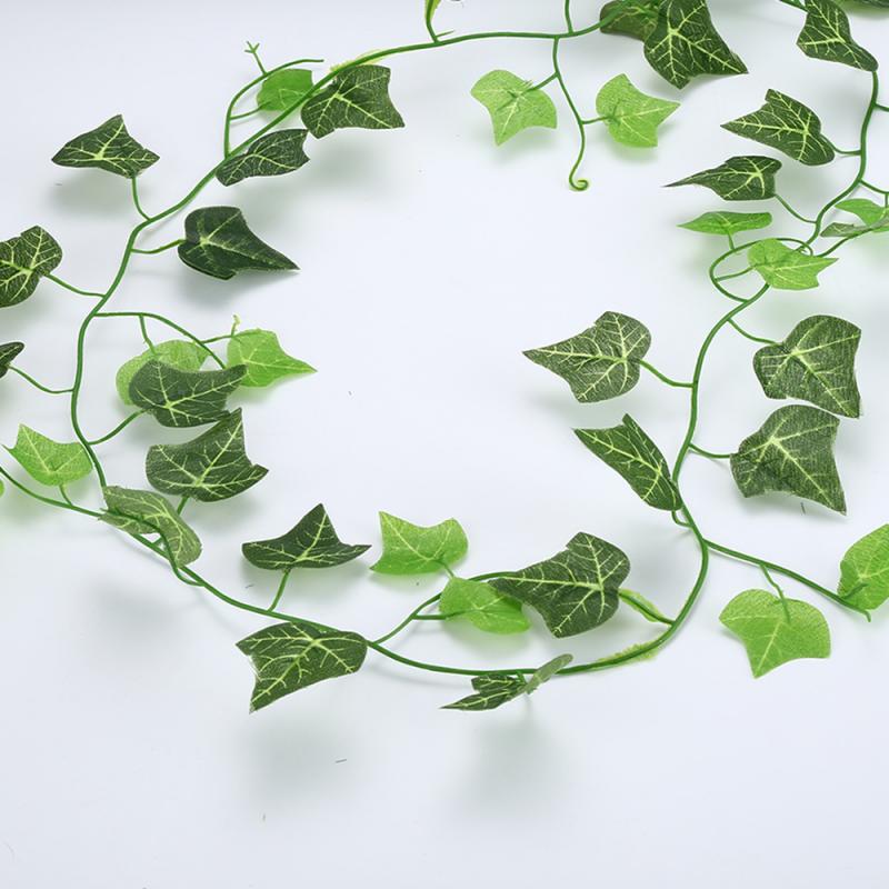 Seta verde artificiale appeso foglia di edera ghirlanda piante foglie di vite 1 pz fai da te per la decorazione del bagno di casa decorazione del partito in giardino caldo