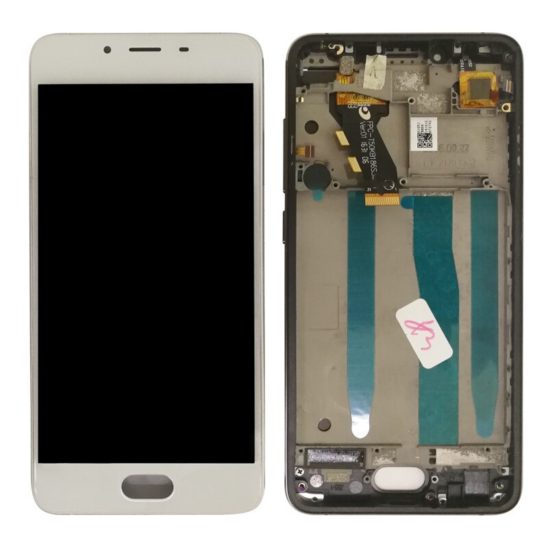 Aaa Voor Meizu U10 Touch Screen Digitizer + Lcd-scherm Voor Meizu U10 5.0 Inch Gsm Met Frame