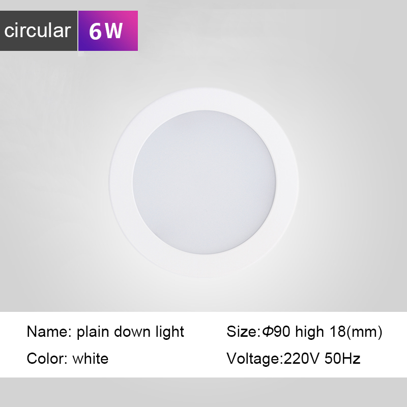 Hartisan ultratunn led panel taklampa enkel led rund fyrkantig lampa 3000k/4000k vardagsrum korridor inomhusljus: Cirkulär 6w / Varm vit