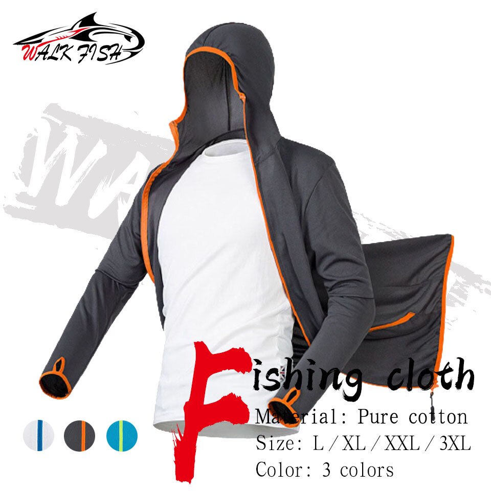WALK FISH Breathable Fishing Clothing Men Waterproof Fishing Shirts Quick Drying Fishing Clothes Long Sleeve Fishing Jacket