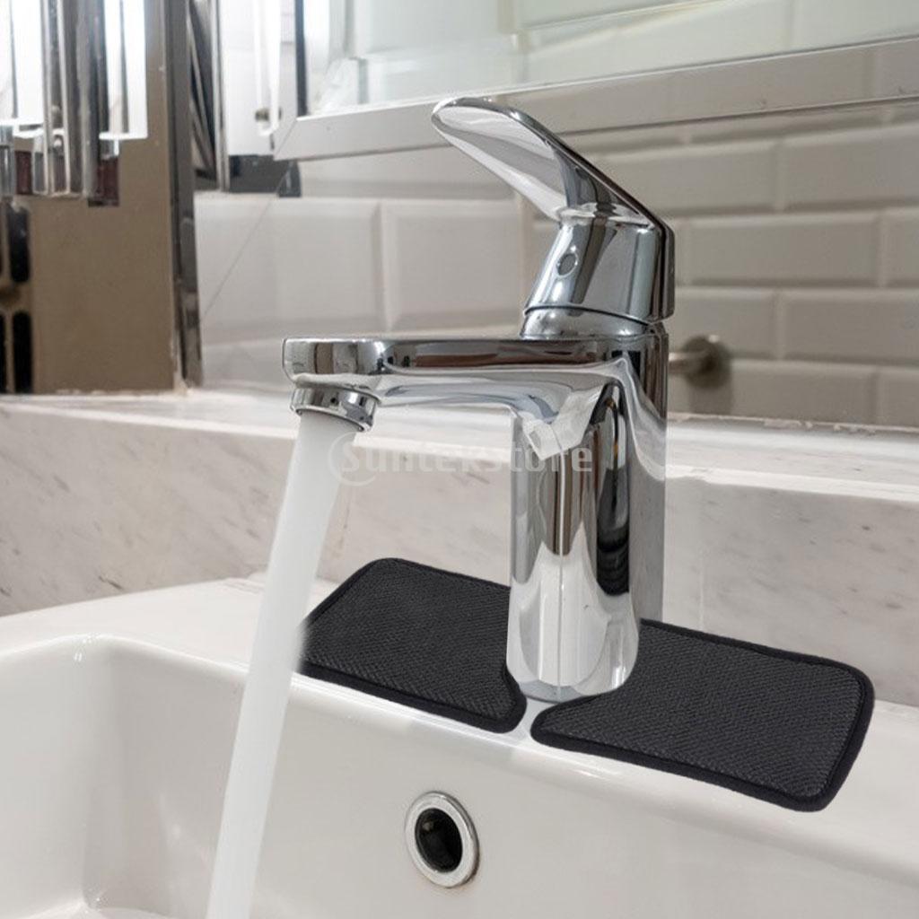 Køkken vandhane wraparound absorberende måtte vandhane drypfanger til bondehus vandhane stænk bordplade beskytter til badeværelse