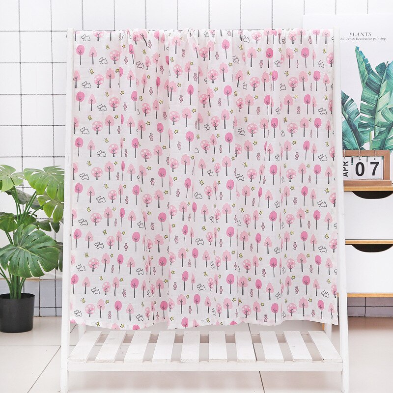 120cm*110cm baby filt muslin lindar babyhanddukar bomull filt baby muslin filt 120 muslin blöja blöja vård: G