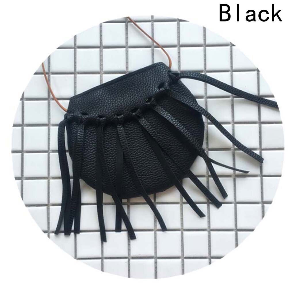 1x Nette Baby Mädchen quaste Handtasche Quaste handtasche freundlicher freundlicher Kreuz-körper schulter tasche: Schwarz