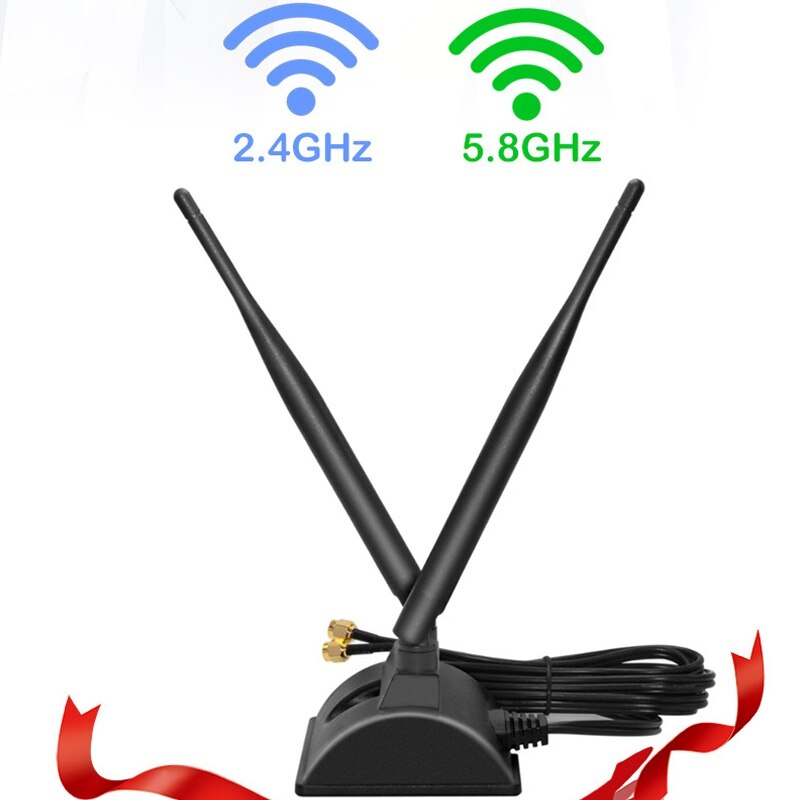 Wtxup Dual Wifi Antenne, 2.4Ghz / 5Ghz Dual-Band Antenne, gebruikt Voor Wifi Draadloze Router Mobiele Hotspot Signaal Enhancement