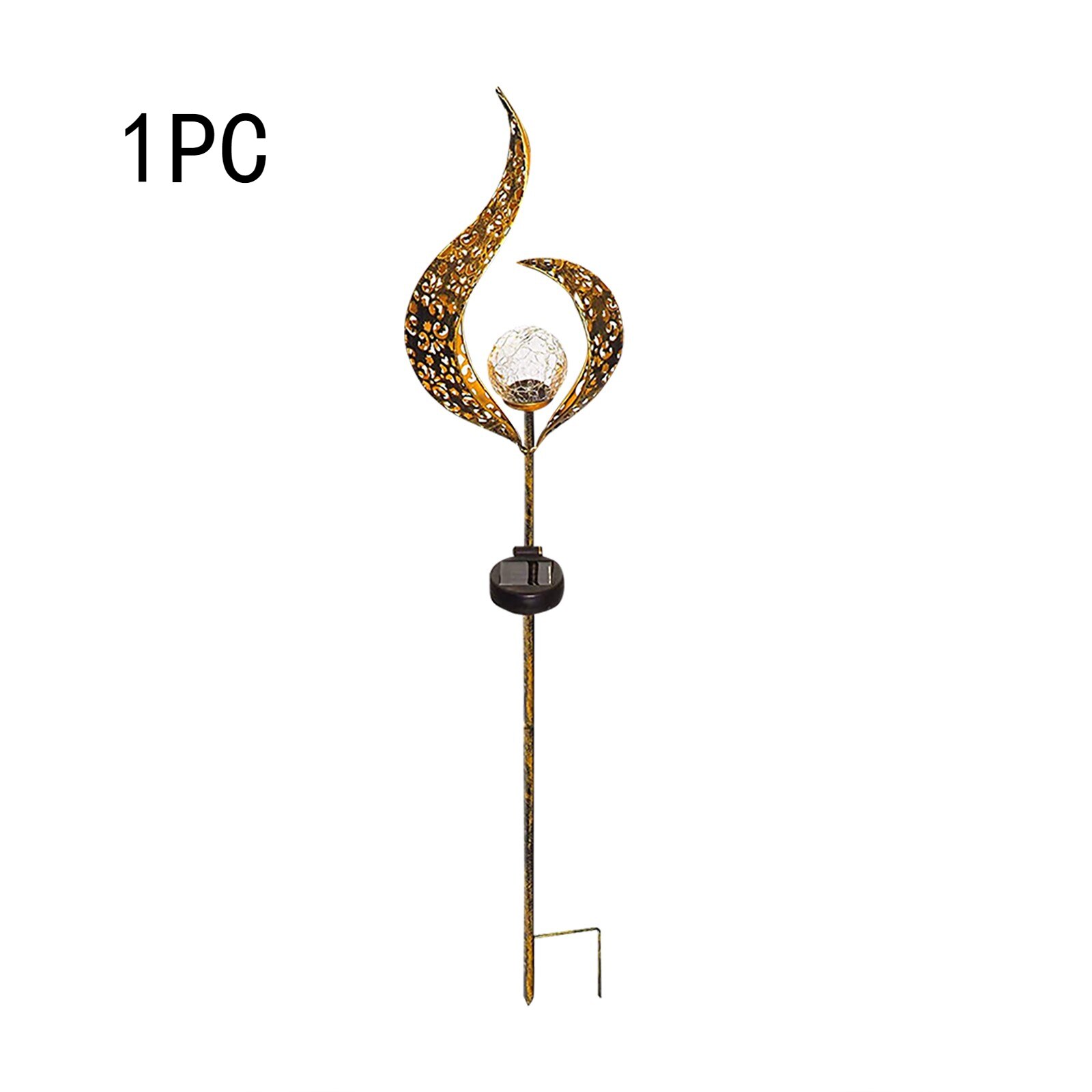 Led Solar Light Zon Maan Led Tuin Licht Vlam Effect Lamp Waterdichte Outdoor Verlichting Landschap Solar Decoratieve Licht: A-1PC