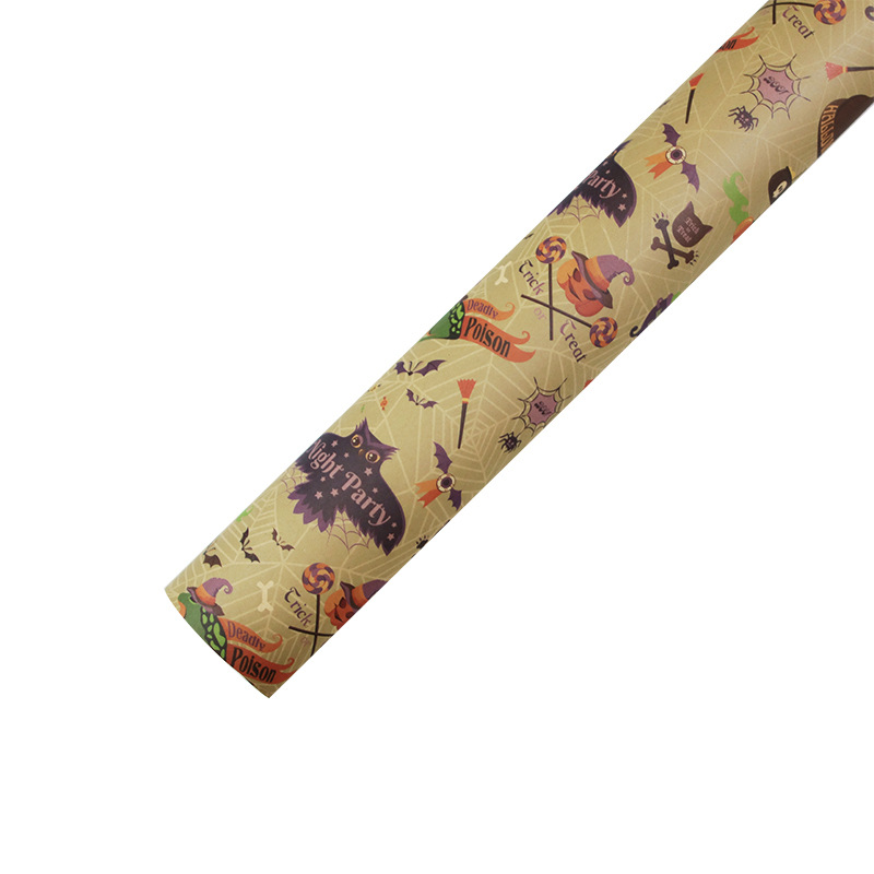 50*70cm Halloween Wrapping Paper Pumpkin Green Decoration Wrap Artware Kraft Packing Paper Vellum Paper Origami Paper: 2