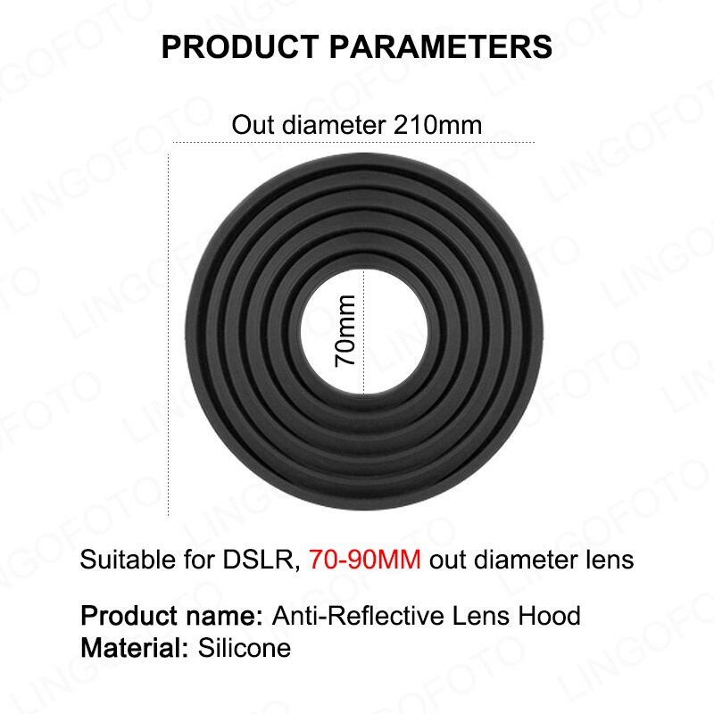 70Mm Anti-Reflecterende Anti Glas Weerspiegelen Camera Ultieme Len Cover Kap LC4356