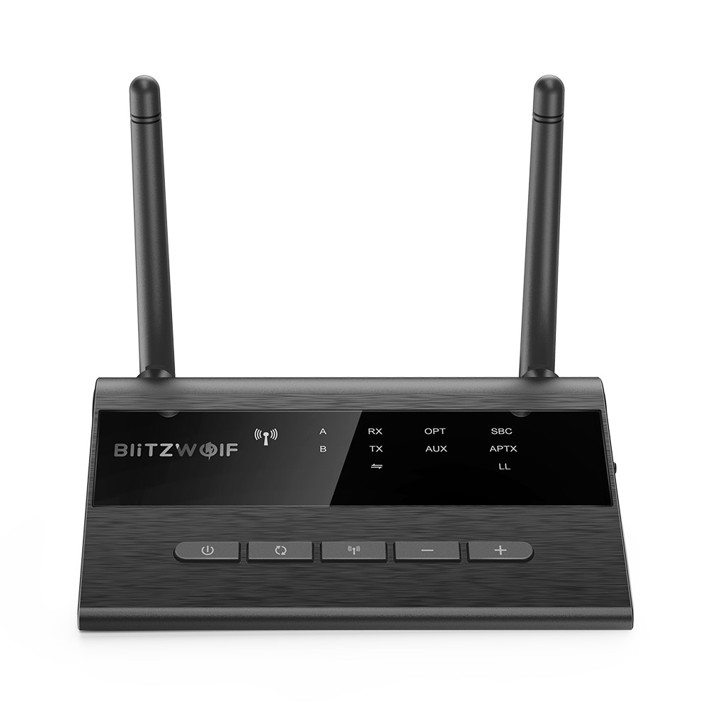 Blitzwolf BW-BR5 bluetooth V5.0 Portable Music Audio Receiver Transmitter Dual Antenna 2 in 1 Wireless Adapter for TV Speaker