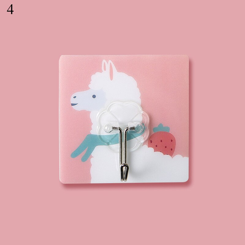 Wall Hooks Sticky Hook Hanger Adhesive Sticker Home Decor Cartoon Hook Wall Hanging 7cm Waterproof Nail-Free Invisible Sticker: 4