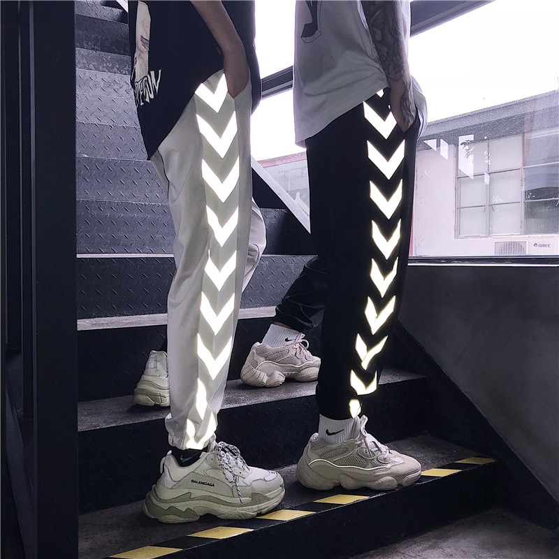 Hip hop dans kostume reflekterende bukser mænd/kvinder sport jogger street dance tøj bukser piger jazz hiphop bukser 2222