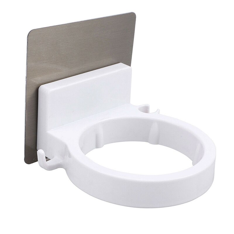 Household Wall-hanging Hair Dryer Rack Bathroom Storage Organization Air Duct Rack Storage Shelves Rack: white
