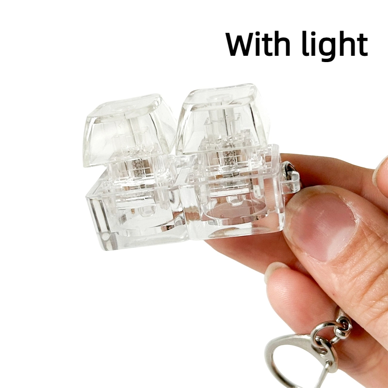 4/9 Toetsen Mechanische Toetsenbord As Tester LED Toetsenbord Sleutel Speelgoed Stress DIY Knop Keycap Fidget Sleutelhanger Speelgoed