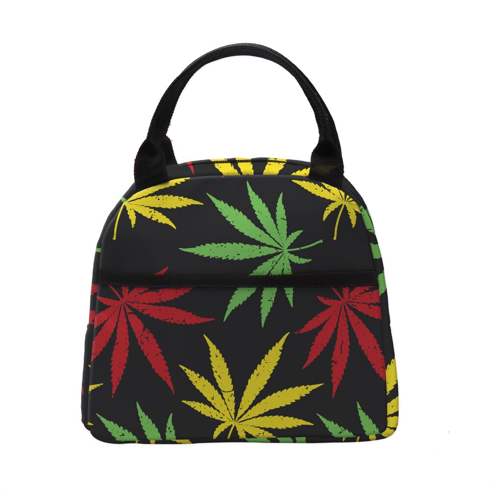 Deanfun Printing Lunch Bag Colorful Hemp Lunch Bags Cute Insulated Picnic Bag Lunch Box Women 17002: Default Title
