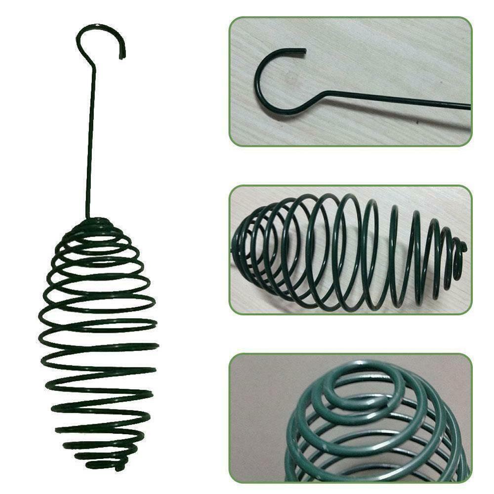Garden Wild Bird Feeder Hook Hanging Seed Outdoor Squirrel Feeding Metal Spring Bird Feeder