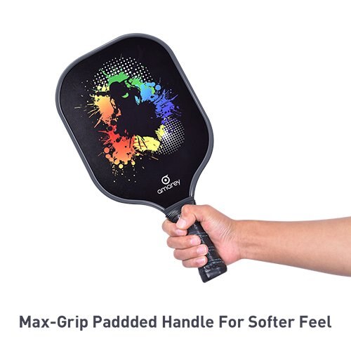 Pickleball Paddle Graphite Pickleball Racket Honeycomb Composite Core Set Ultra Cushion Grip Low Profile Edge Bundle Graphite