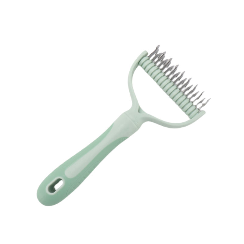 Brosse pour chat, coupe-noeud en fourrure de chat, peigne d'épilation pour animaux de compagnie, outils de toilettage pour chiens, brosse Double face en acier inoxydable, produits pour animaux de compagnie