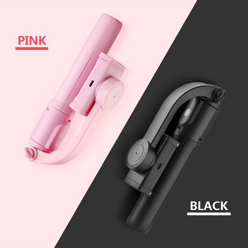 H5 Handheld Stabilizer Statief Selfie Stok Houder Gimbal Stabilizer Met Stand Voor Iphone/Android Smartphone-Zwart