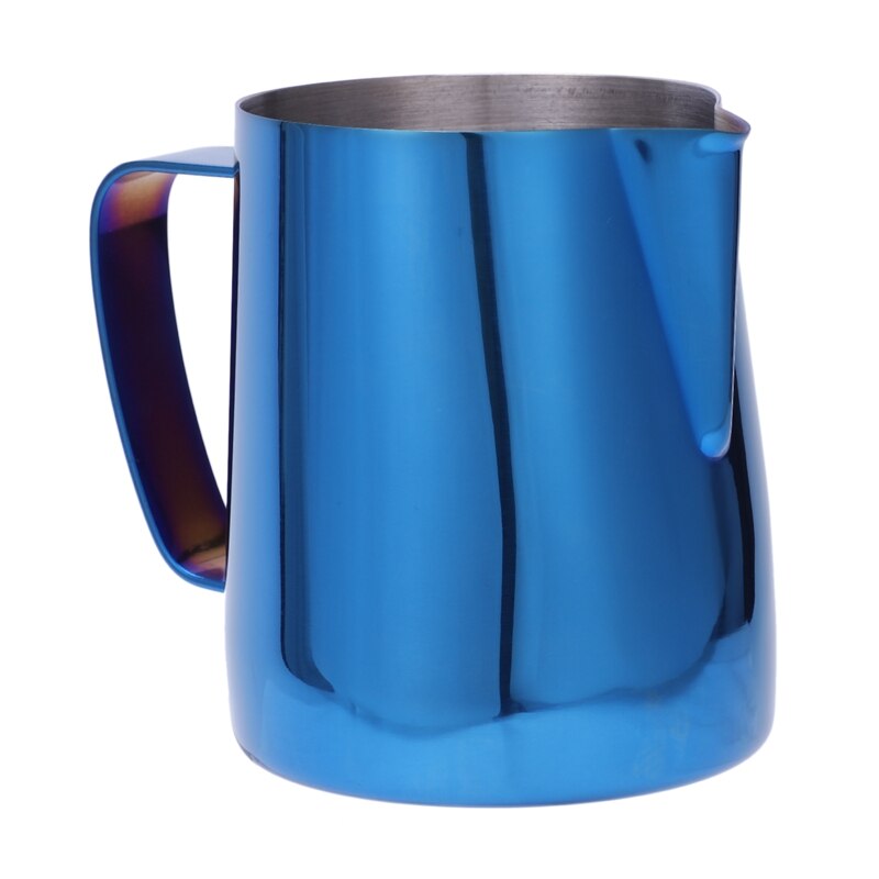 Rustfrit stål titanium blå skumkande espresso kaffekande damp & skum mælk til latte og cappuccino