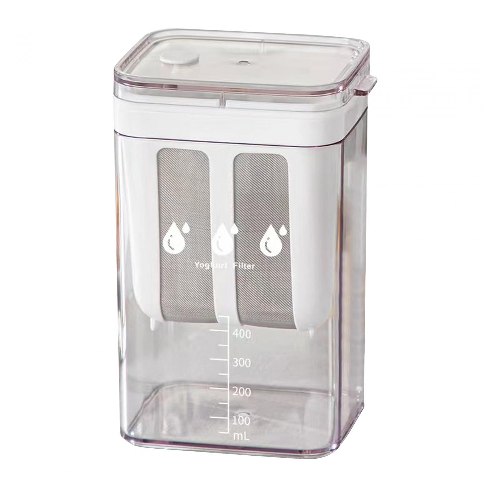 1100ML Cheese Yogurt Maker Fresh Washable Homemade Whey Separator Kitchen Tool for Making Thick Greek Yogurt Soybean Milk: black