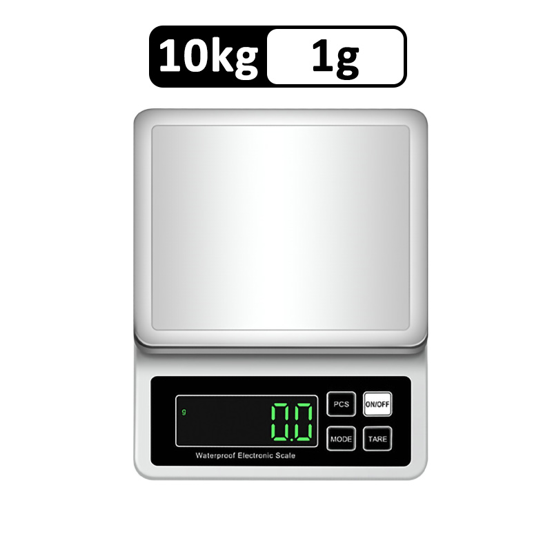 Wiederaufladbare Küchenwaage, IP67, vollständig wasserdicht, Heimküchenwaage, 0,1 g/1 g, hochpräzise elektronische Waage, 3 kg/5 kg/10 kg/15 kg: Tiefe Blau