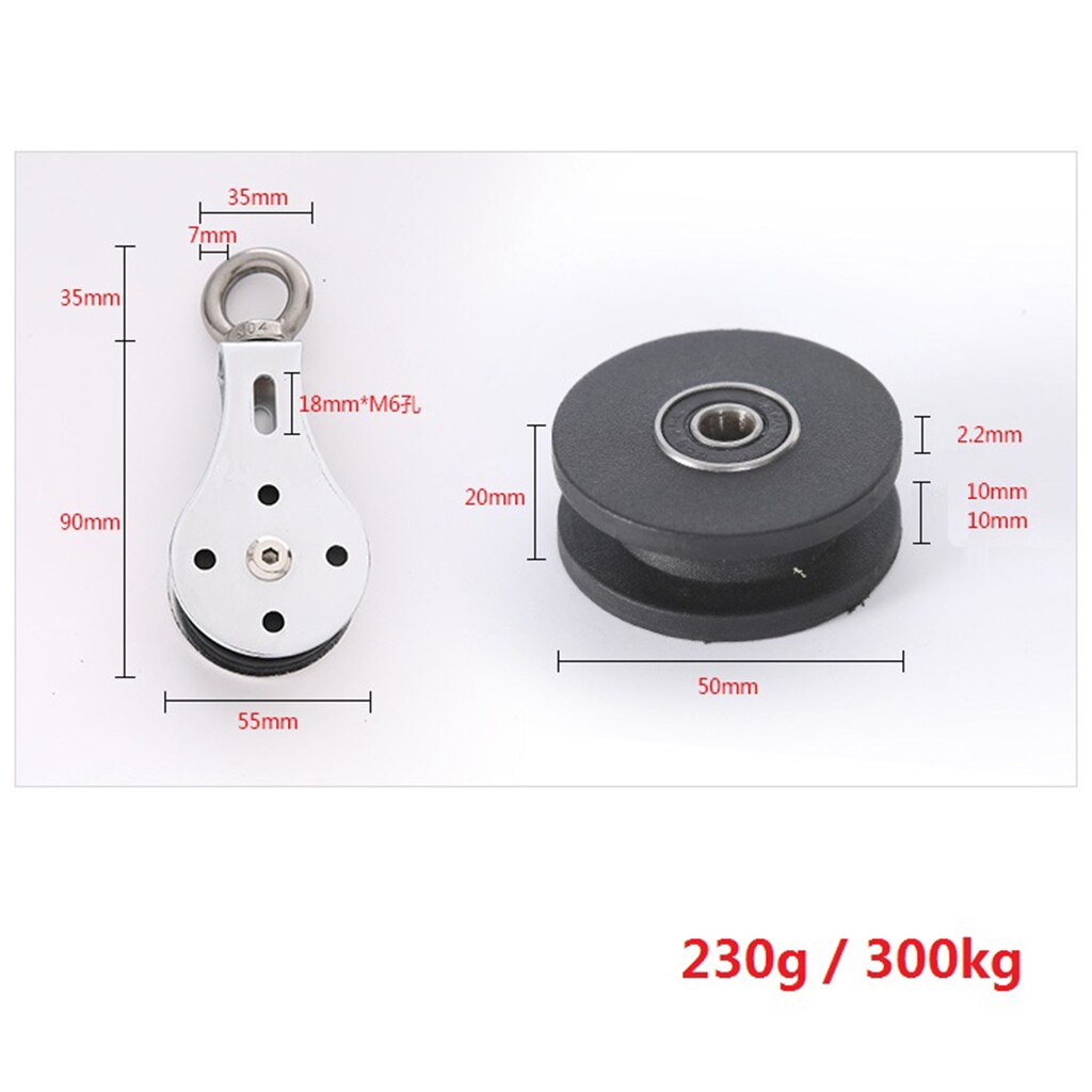Einzelnen Rad schwenken Flaschenzug Fitness Aufzug Kabel System DIY Seil Rolle