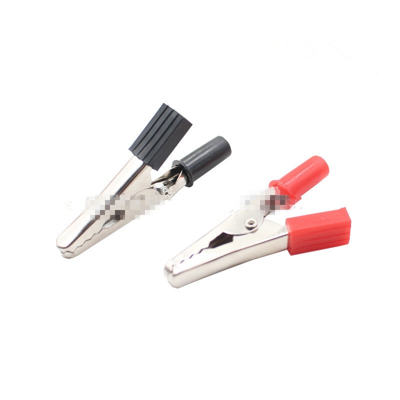 1/5PCS Spring clip 55mm Plastic Handle Test Probe Metal Alligator Clips 5A test clip battery clip