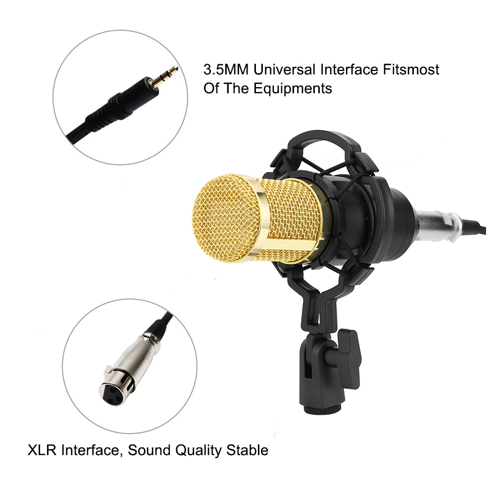 micrófono condensador bm800 micrófono para Karaoke micrófono de grabación de sonido para computadora micrófono de estudio